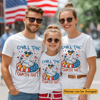 Chill The Fourth Out – Funny Patriotic Goose T-Shirt – Hilarious Independence Day Gift for Summer  Ezcustomize