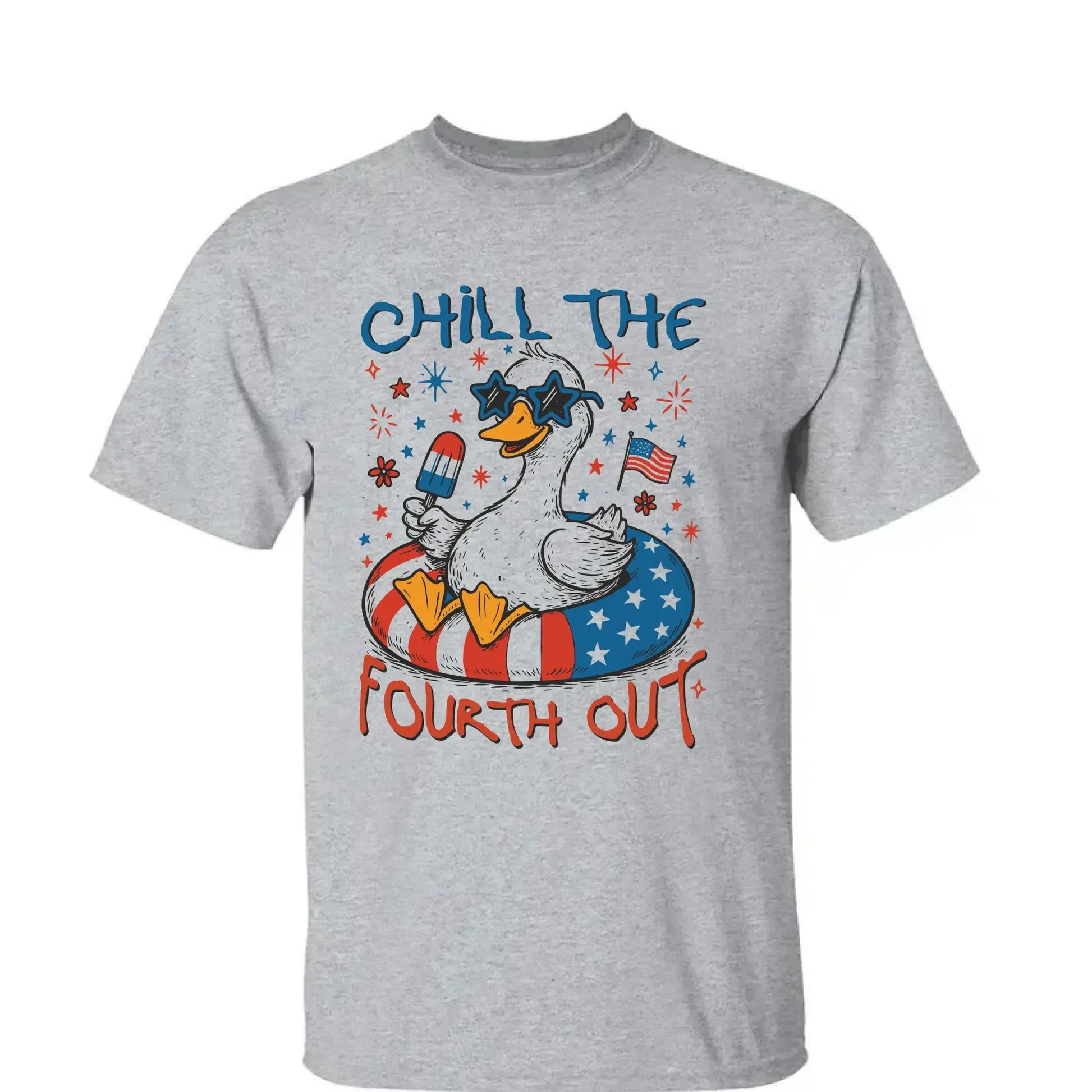 Chill The Fourth Out – Funny Patriotic Goose T-Shirt – Hilarious Independence Day Gift for Summer  Ezcustomize