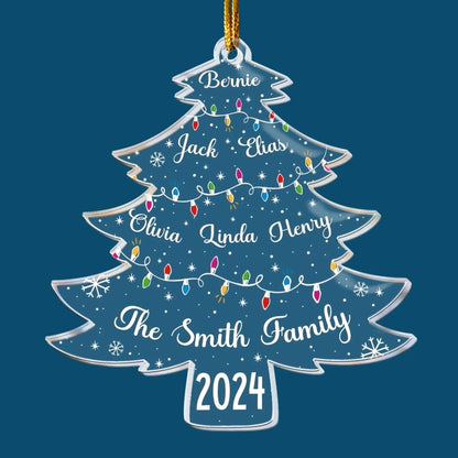 Christmas Tree with Family Names – Custom Acrylic Ornament – Personalized Holiday Gift for Parents, Kids & Loved Ones  Ezcustomize