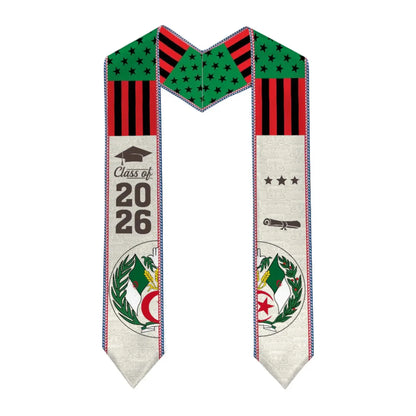 Class of 2026 Heritage Custom Name & Photo with Country Flag - Personalized Sash/Stole - Gift for Graduate, Senior, University Student, Son, Daughter  Ezcustomize