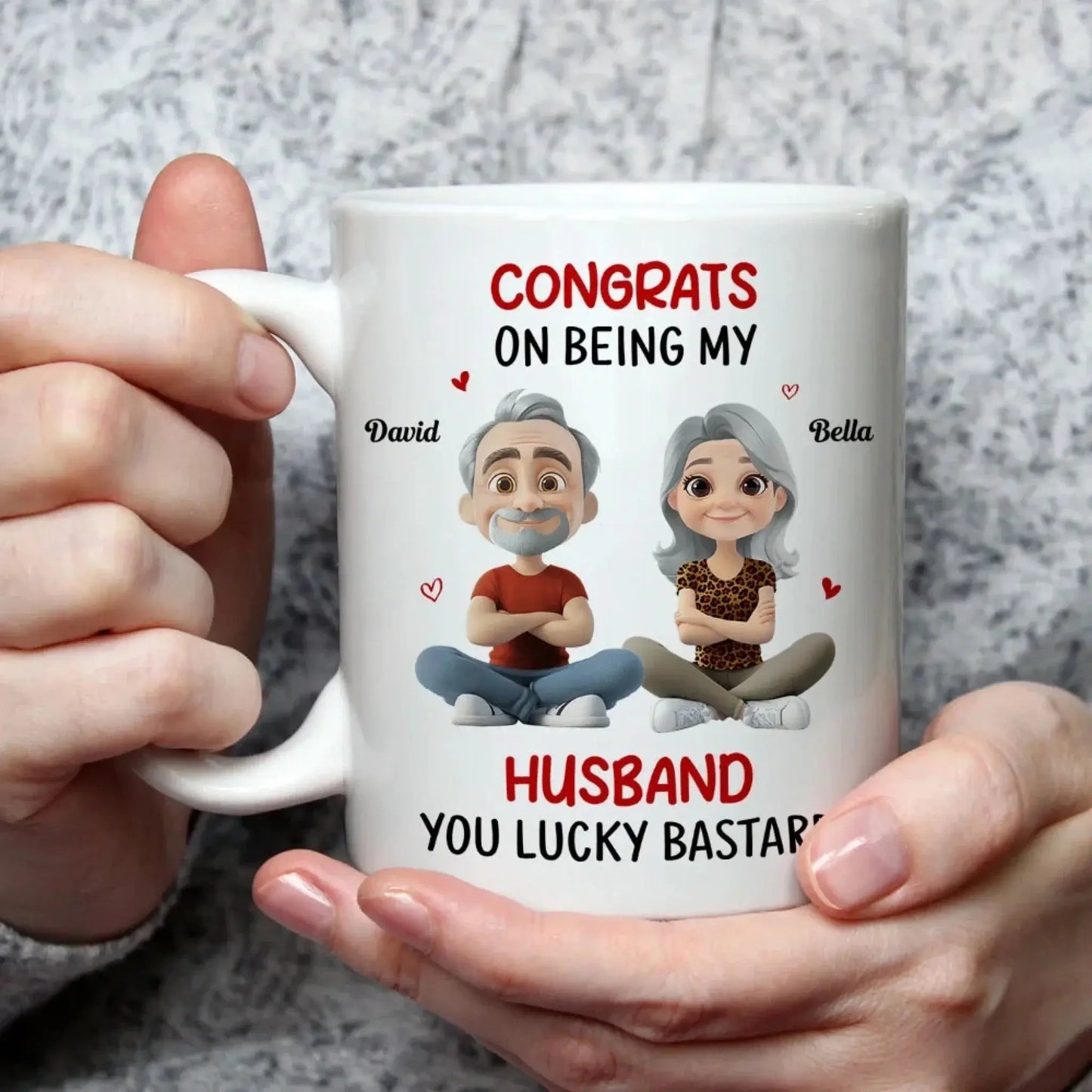 Congrats My Husband Personalized Coffee Mug – Custom Funny Couple Gift for Husband  Ezcustomize
