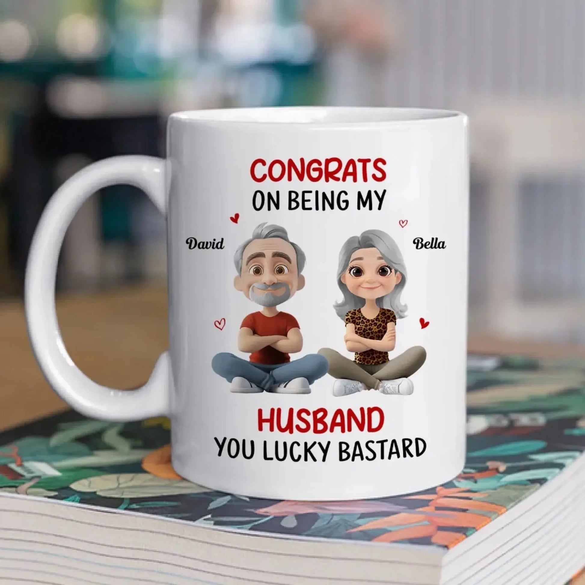 Congrats My Husband Personalized Coffee Mug – Custom Funny Couple Gift for Husband  Ezcustomize