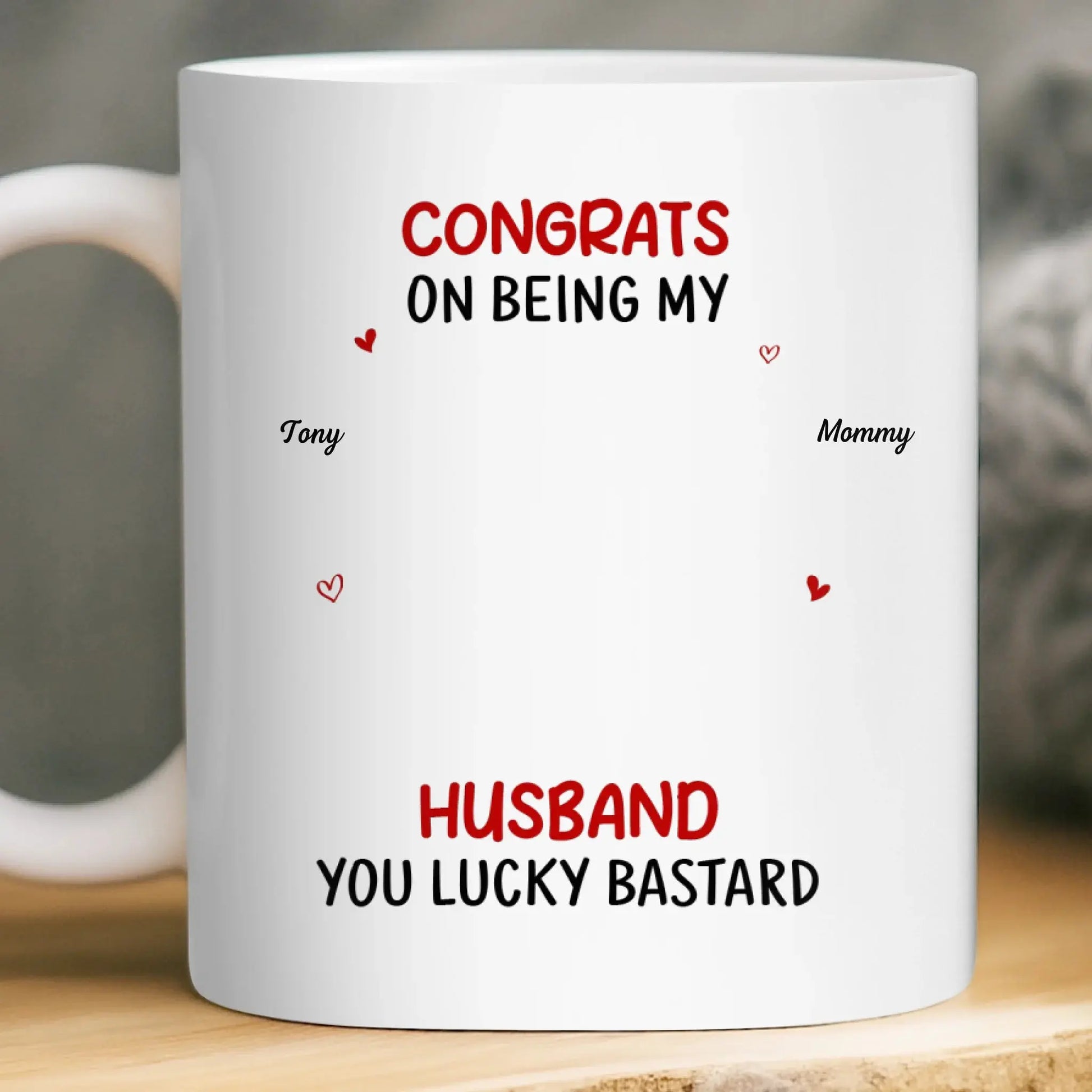 Congrats My Husband Personalized Coffee Mug – Custom Funny Couple Gift for Husband  Ezcustomize