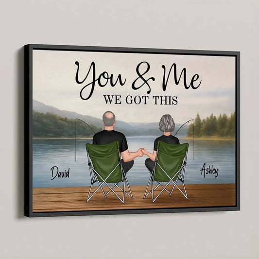 Couple Fishing Partners For Life Personalized Poster|Heartlfelt Gift For Couple, Fishing Lovers, Fishing Partners  Ezcustomize