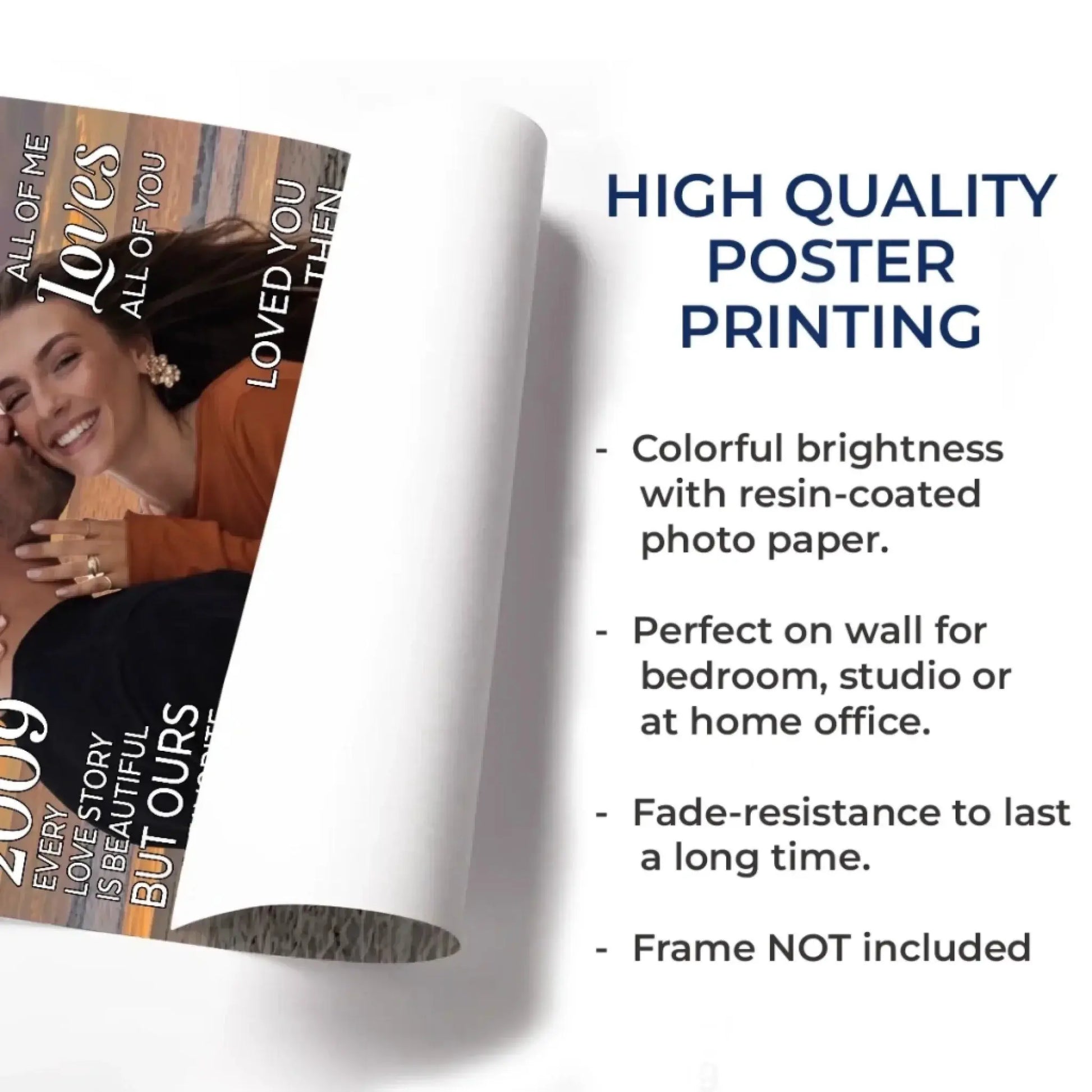 Couple Of The Year Custom Photo – Personalized Vertical Poster Wall Art – Romantic Anniversary & Wedding Gift for Husband and Wife  Ezcustomize