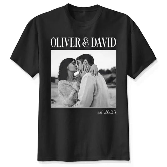 Couple Vintage Photo Shirt – Personalized Tee – Cute Anniversary & Valentine’s Day Gift for Couples  Ezcustomize