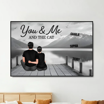 Couple You Me And The Dogs Cats Sign Posts Personalized Poster, Home Decoration, Gift For Couple, Dog Lovers, Cat Lovers, Pet Lovers  Ezcustomize
