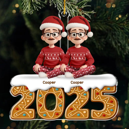 Custom Acrylic Ornament - Personalized Christmas Birthday Gifts For Family, Dog Cat Lovers - Gingerbread Dreams, Family Themes  Ezcustomize