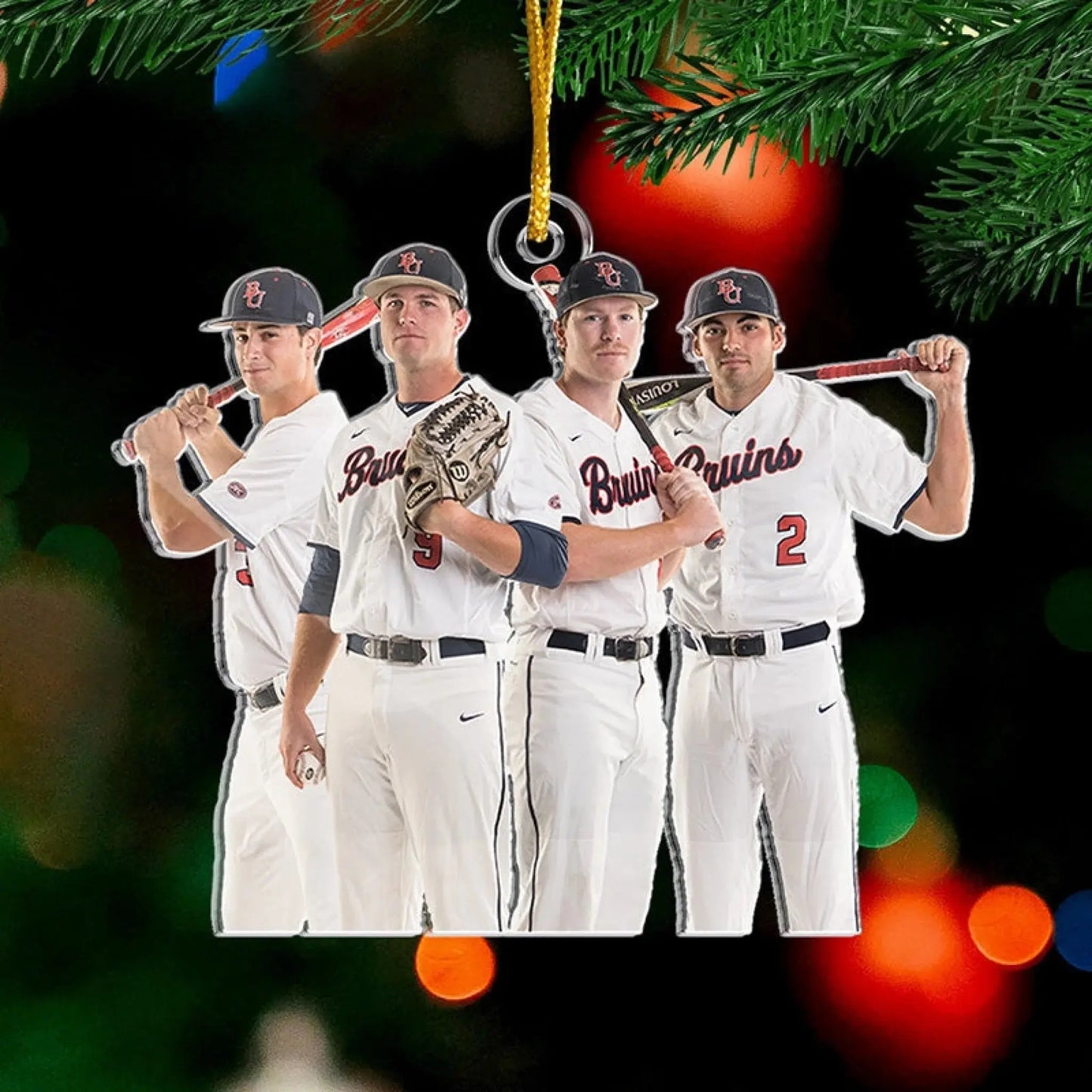 Custom Baseball Player Photo Ornament – Personalized Sports Acrylic Christmas Gift for Athlete or Baseball Lover  Ezcustomize