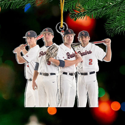 Custom Baseball Player Photo Ornament – Personalized Sports Acrylic Christmas Gift for Athlete or Baseball Lover  Ezcustomize