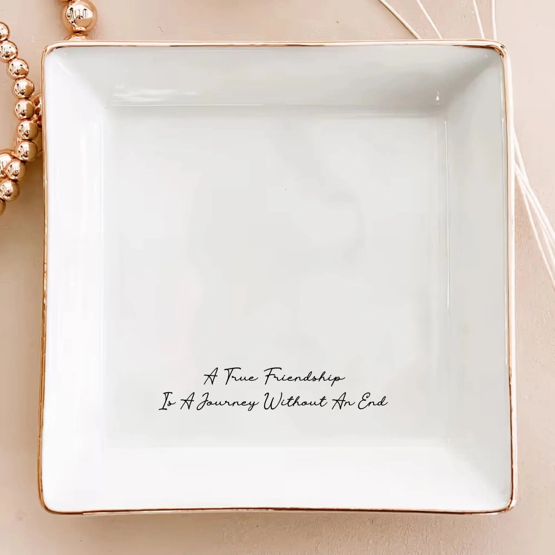 Custom Bestie Photo – Personalized Trinket Tray Jewelry Dish – Cute Friendship Thank You & Birthday Gift for Best Friend  Ezcustomize