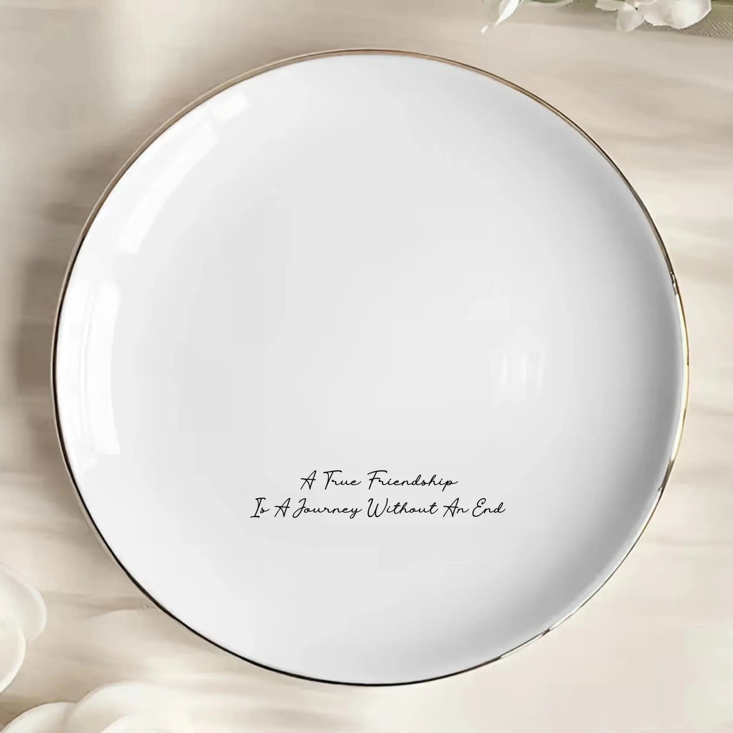 Custom Bestie Photo – Personalized Trinket Tray Jewelry Dish – Cute Friendship Thank You & Birthday Gift for Best Friend  Ezcustomize