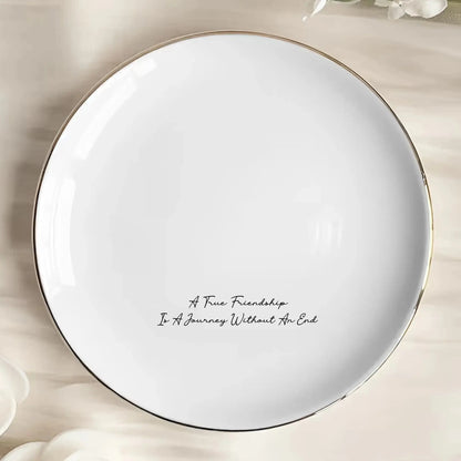 Custom Bestie Photo – Personalized Trinket Tray Jewelry Dish – Cute Friendship Thank You & Birthday Gift for Best Friend  Ezcustomize