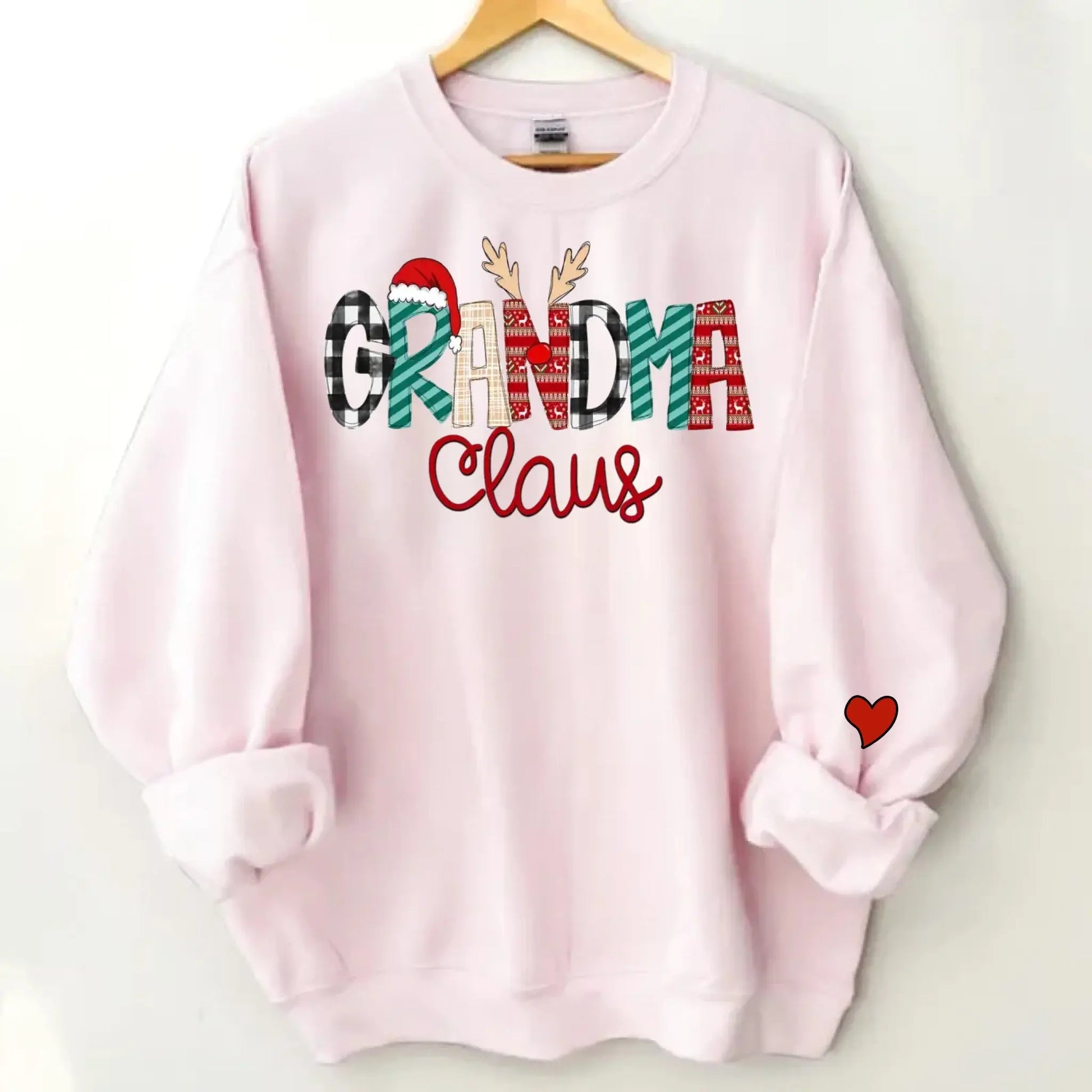 Custom Christmas Gigi Claus Sweatshirt, 2025 Christmas Nana Sweatshirt, Custom Grandma Claus Christmas Sweatshirt  Ezcustomize