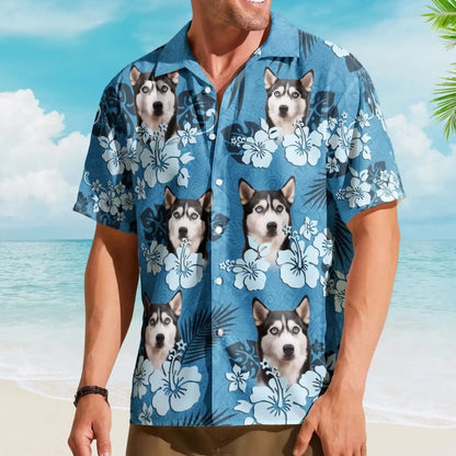 Custom Face Funny Photo Tropical Hibiscus Hawaii Tribal For Men, Women - Custom Photo Hawaiian Shirts  Ezcustomize