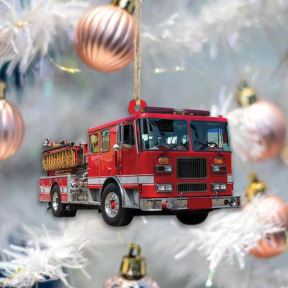 Custom Fire Truck Photo Ornament – Personalized Christmas Gift for Firefighter, EMT, Paramedic, First Responder  Ezcustomize