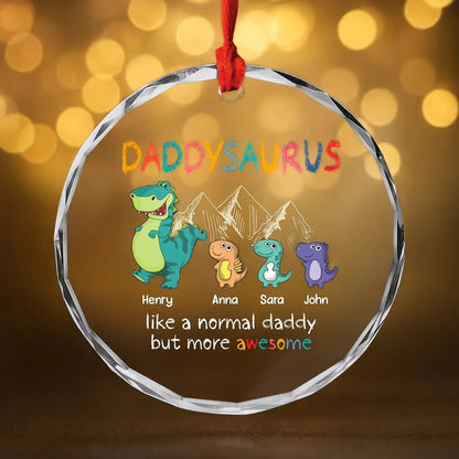 Custom Gifts for Mom and Dad - Cute Glass Dinosaur Christmas Ornaments - Custom Holiday Keepsake for Parents  Ezcustomize