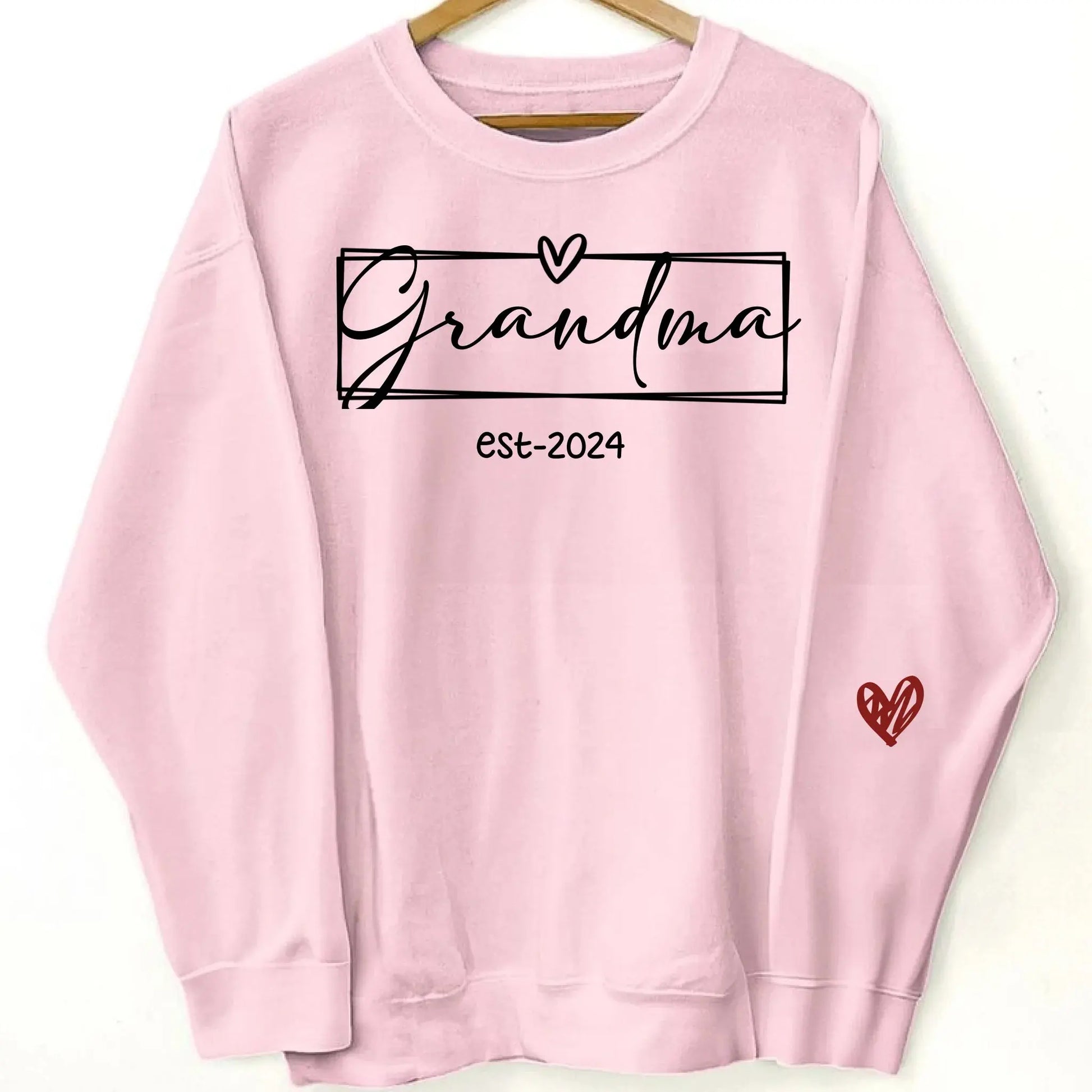 Custom Grandma Sweatshirt with Kid Names on Sleeve – Personalized Gift for Nana, Mimi, or Grandmother  Ezcustomize