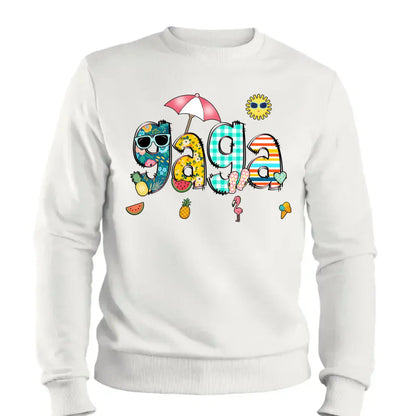 Custom Grandma & Grandkids Beach Shirt – Personalized T-Shirt for Nana, Mama, Mimi with Kids’ Names – Fun Summer or Birthday Gift  Ezcustomize