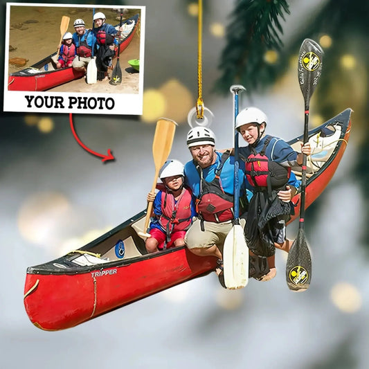 Custom Kayak Photo Ornament – Personalized Canoe Gift for Paddlers, Kayaking Keepsake with Your Picture  Ezcustomize
