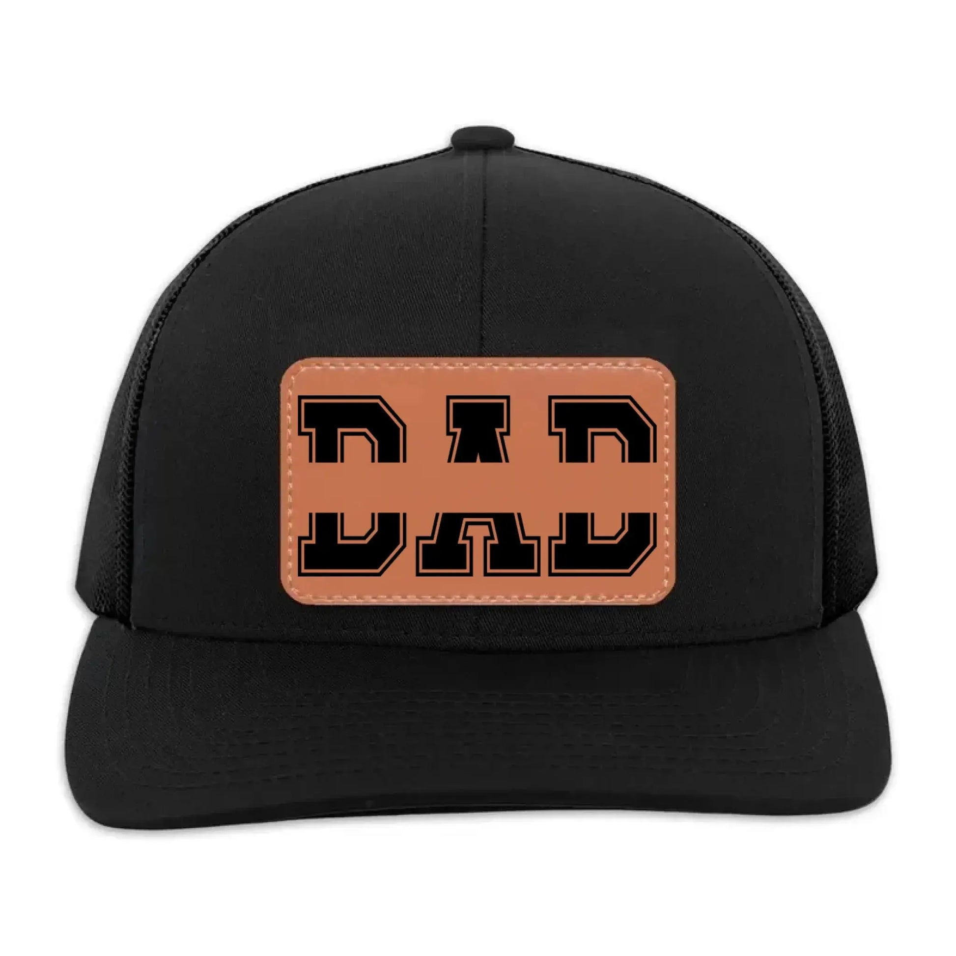 Custom Kids’ Names Dad Grandpa Trucker Hat – Personalized Leather Patch Cap, Father’s Day Gift for Him, Husband, Daddy or Papa  Ezcustomize