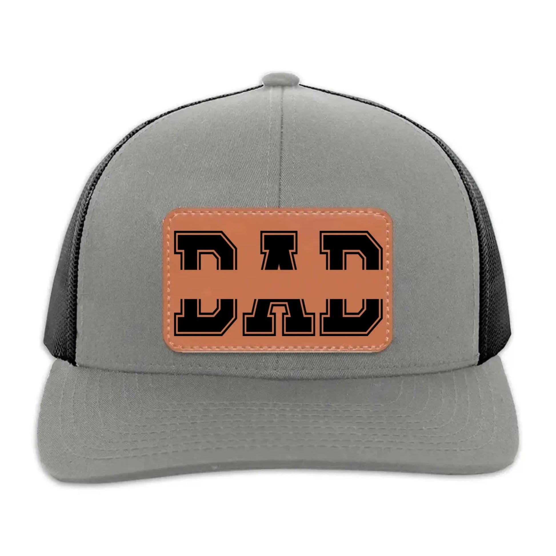 Custom Kids’ Names Dad Grandpa Trucker Hat – Personalized Leather Patch Cap, Father’s Day Gift for Him, Husband, Daddy or Papa  Ezcustomize