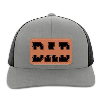 Custom Kids’ Names Dad Grandpa Trucker Hat – Personalized Leather Patch Cap, Father’s Day Gift for Him, Husband, Daddy or Papa  Ezcustomize