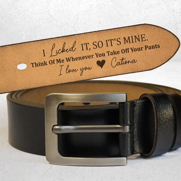 Custom Leather Belt for Husband, Engraved Men's Belt, Personalized Gift for Boyfriend