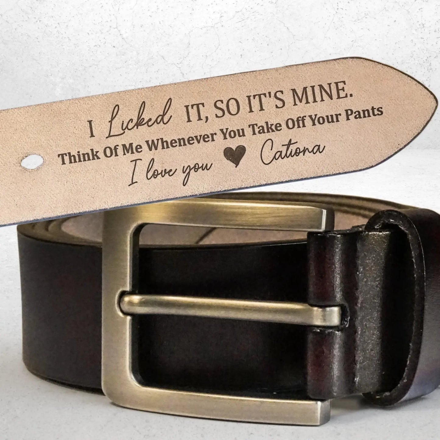 Custom Leather Belt for Husband, Engraved Men's Belt, Personalized Gift for Boyfriend  Ezcustomize