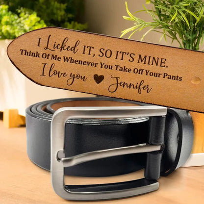 Custom Leather Belt for Husband, Engraved Men's Belt, Personalized Gift for Boyfriend  Ezcustomize