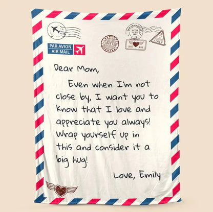 Custom Letter Blanket with Personalized Text – Gift Throw for Mom, Dad, Grandma, or Grandpa – Best Gift for Family Members  Ezcustomize