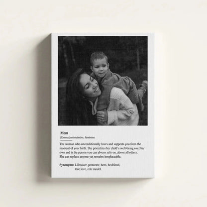 Custom Mom Definition Photo Art – Personalized Poster/Canvas – Gift for Mom on Birthday, Anniversary & Mother’s Day  Ezcustomize