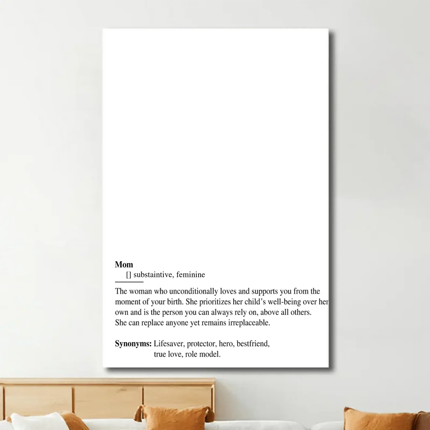 Custom Mom Definition Photo Art – Personalized Poster/Canvas – Gift for Mom on Birthday, Anniversary & Mother’s Day  Ezcustomize