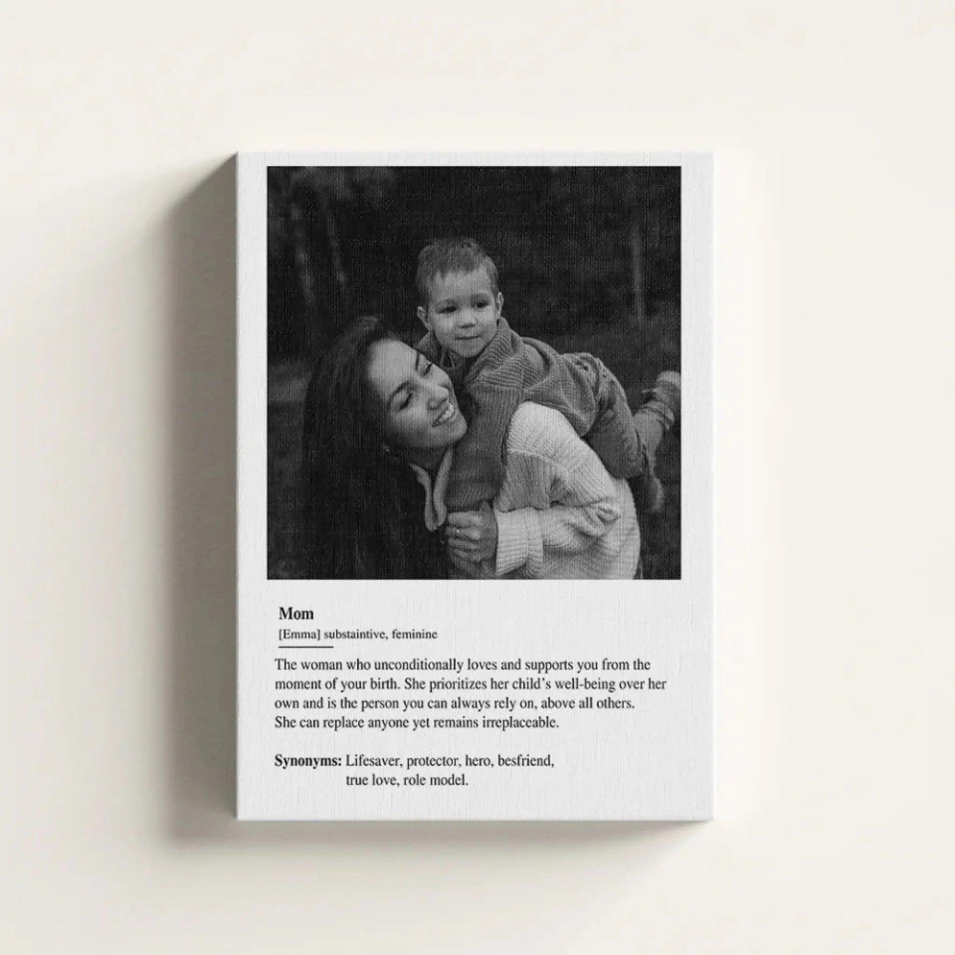 Custom Mom Definition Photo Art – Personalized Poster/Canvas – Gift for Mom on Birthday, Anniversary & Mother’s Day  Ezcustomize