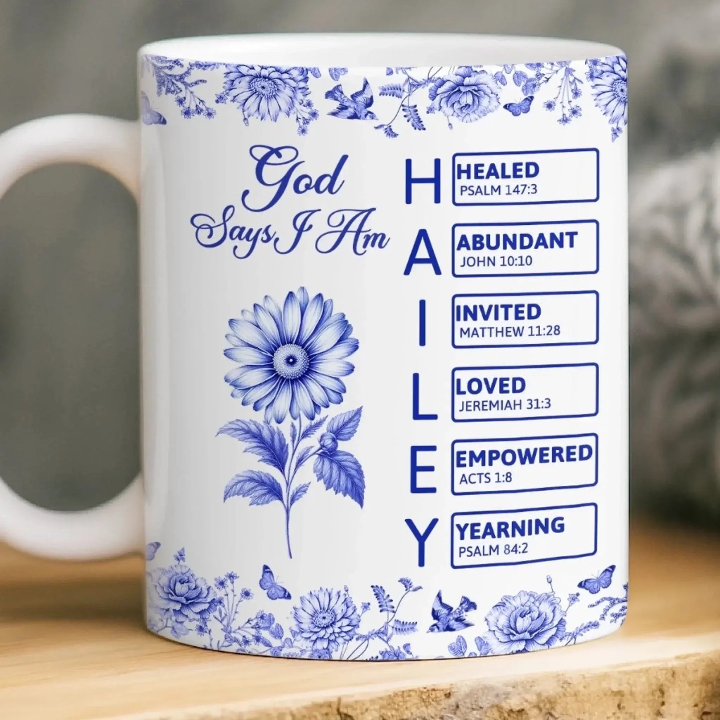 Custom Mug - Personalized Best Friend Birthday Gifts For Women, Besties, Sisters, BFF - God Says I Am Enough  Ezcustomize