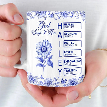 Custom Mug - Personalized Best Friend Birthday Gifts For Women, Besties, Sisters, BFF - God Says I Am Enough  Ezcustomize