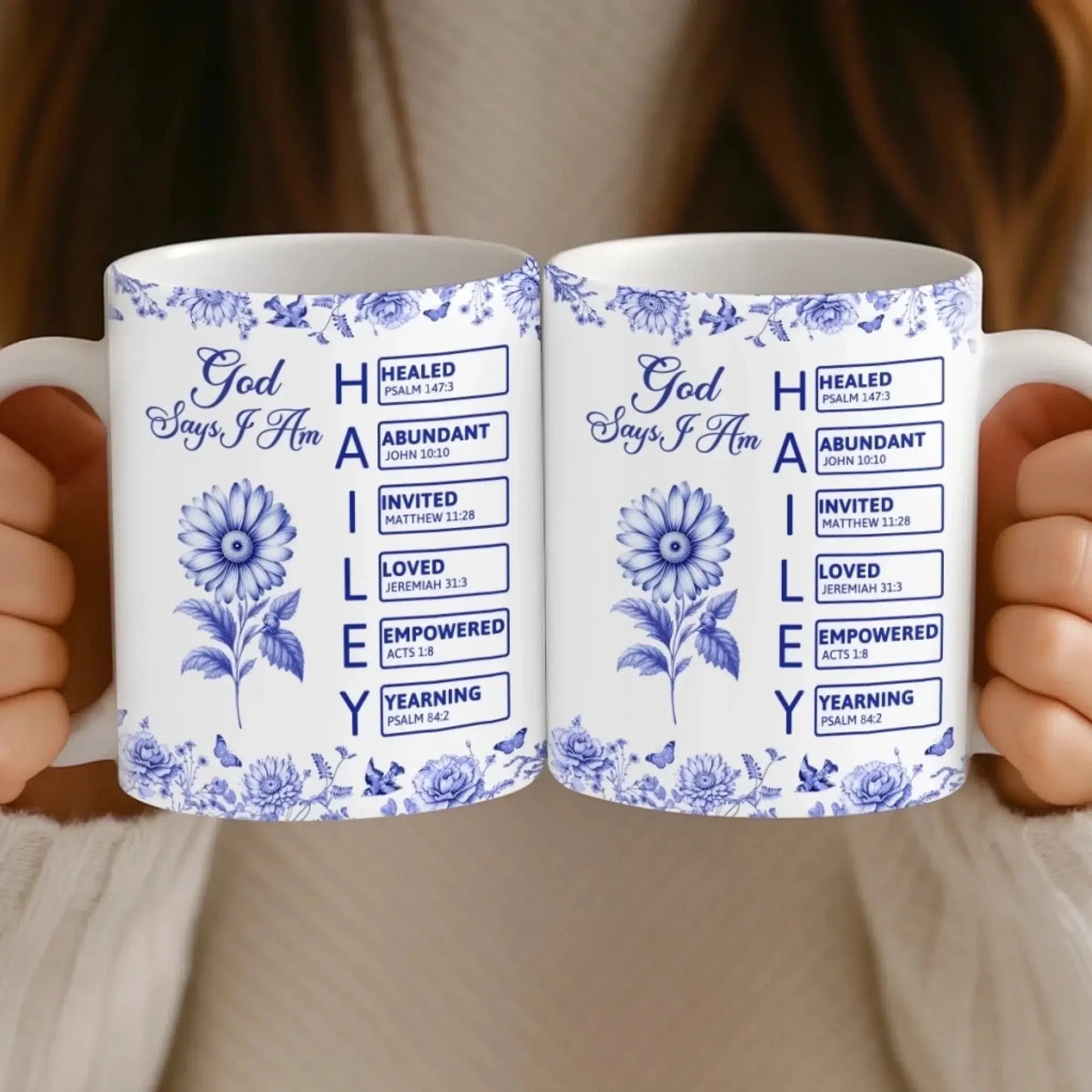 Custom Mug - Personalized Best Friend Birthday Gifts For Women, Besties, Sisters, BFF - God Says I Am Enough  Ezcustomize