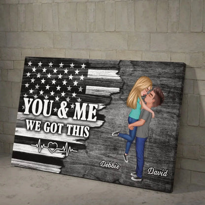 Custom Nation Flag Poster – Personalized Couple Canvas Gift for Him or Her, Patriotic Love Wall Art  Ezcustomize