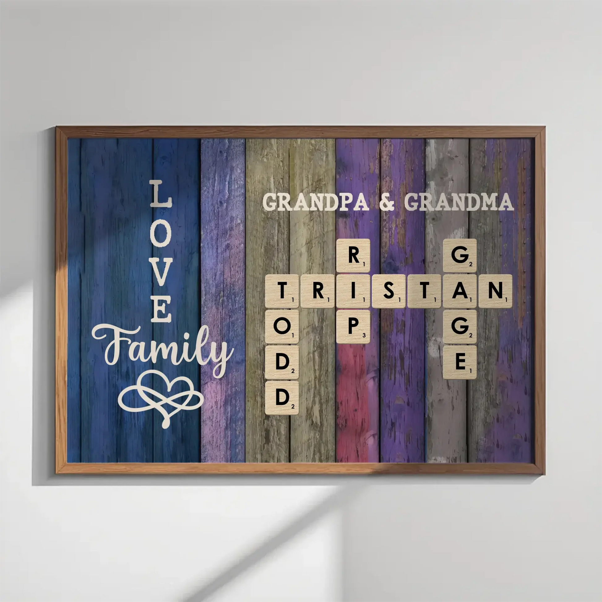 Custom Order - Family Name Crossword Puzzle Art – Personalized Poster/Canvas  Ezcustomize
