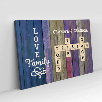 Custom Order - Family Name Crossword Puzzle Art – Personalized Poster/Canvas  Ezcustomize