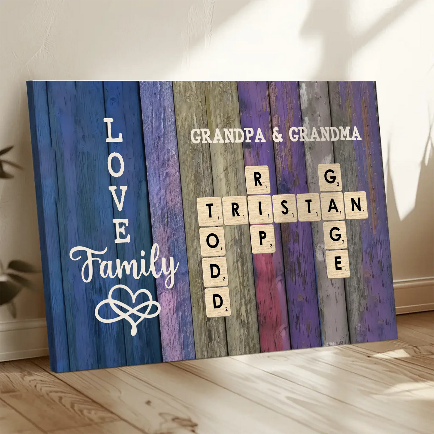 Custom Order - Family Name Crossword Puzzle Art – Personalized Poster/Canvas  Ezcustomize
