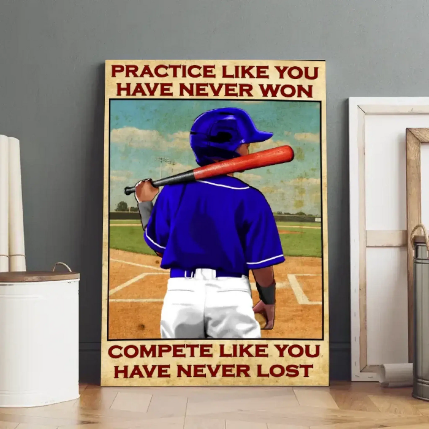 Custom Personalized Baseball Poster, Canvas with custom Name, Sport Gifts For Son, Baseball Poster, Baseball Room Decor, Baseball Wall Decor, Baseball Poster Ideas  Ezcustomize