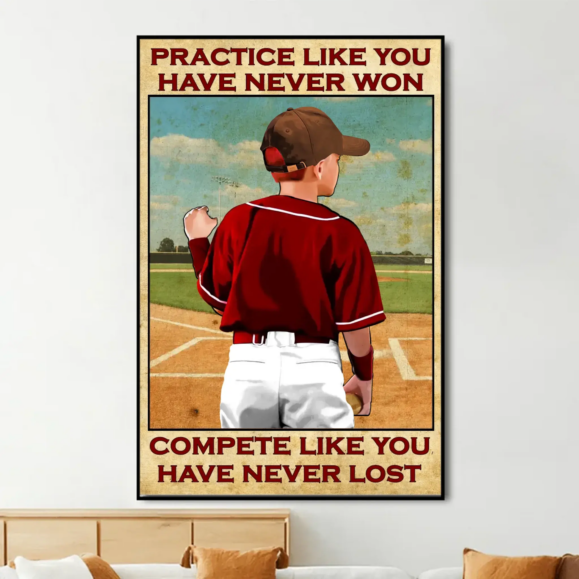 Custom Personalized Baseball Poster, Canvas with custom Name, Sport Gifts For Son, Baseball Poster, Baseball Room Decor, Baseball Wall Decor, Baseball Poster Ideas  Ezcustomize