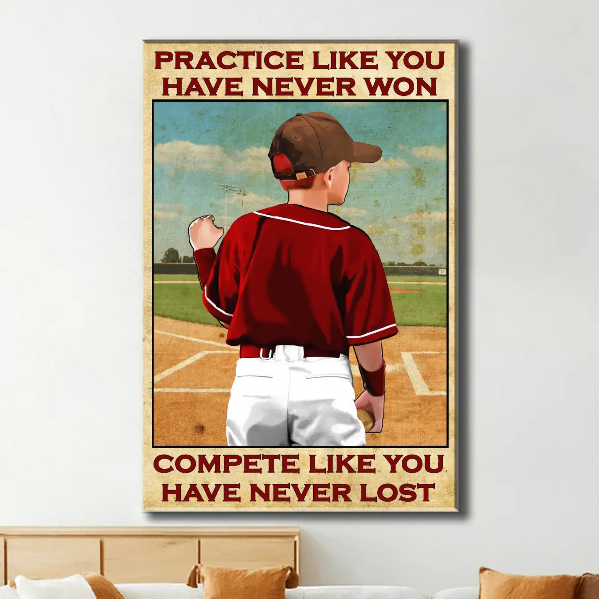 Custom Personalized Baseball Poster, Canvas with custom Name, Sport Gifts For Son, Baseball Poster, Baseball Room Decor, Baseball Wall Decor, Baseball Poster Ideas  Ezcustomize