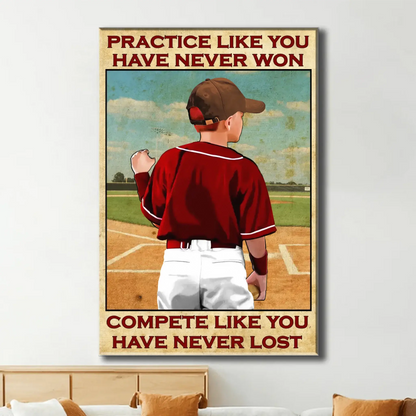 Custom Personalized Baseball Poster, Canvas with custom Name, Sport Gifts For Son, Baseball Poster, Baseball Room Decor, Baseball Wall Decor, Baseball Poster Ideas  Ezcustomize