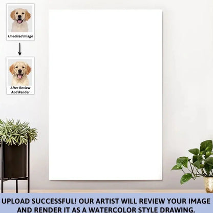 Custom Pet Watercolor Oil Painting Portrait – Personalized Dog & Cat Photo Poster or Canvas, Memorial Pet Art Gift  Ezcustomize
