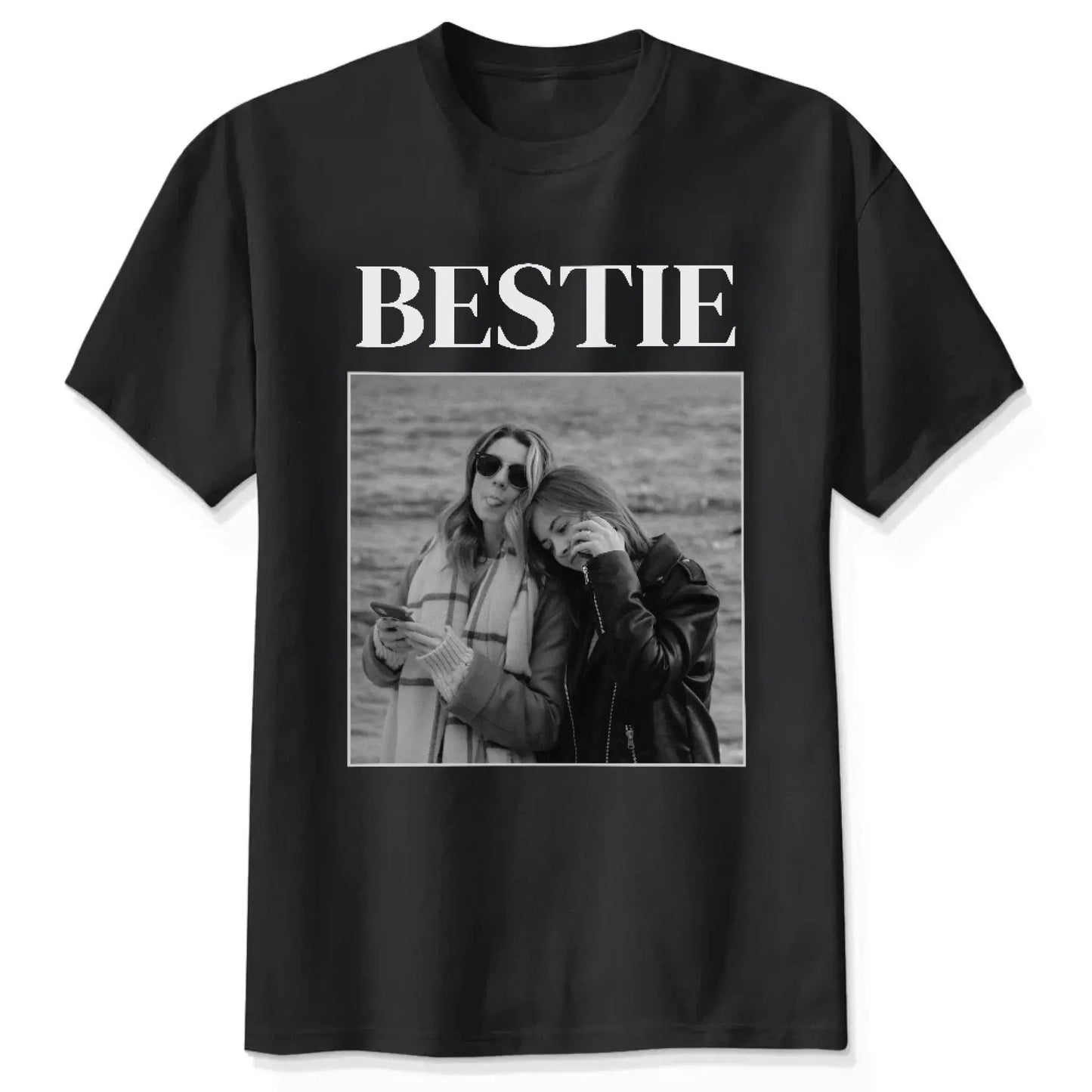 Custom Photo Bestie Vintage Style – Personalized T-Shirt Tee – Fun Birthday, Friendship & Best Friend Gift for Besties  Ezcustomize