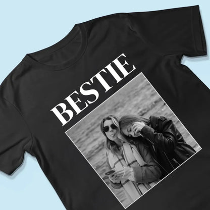 Custom Photo Bestie Vintage Style – Personalized T-Shirt Tee – Fun Birthday, Friendship & Best Friend Gift for Besties  Ezcustomize