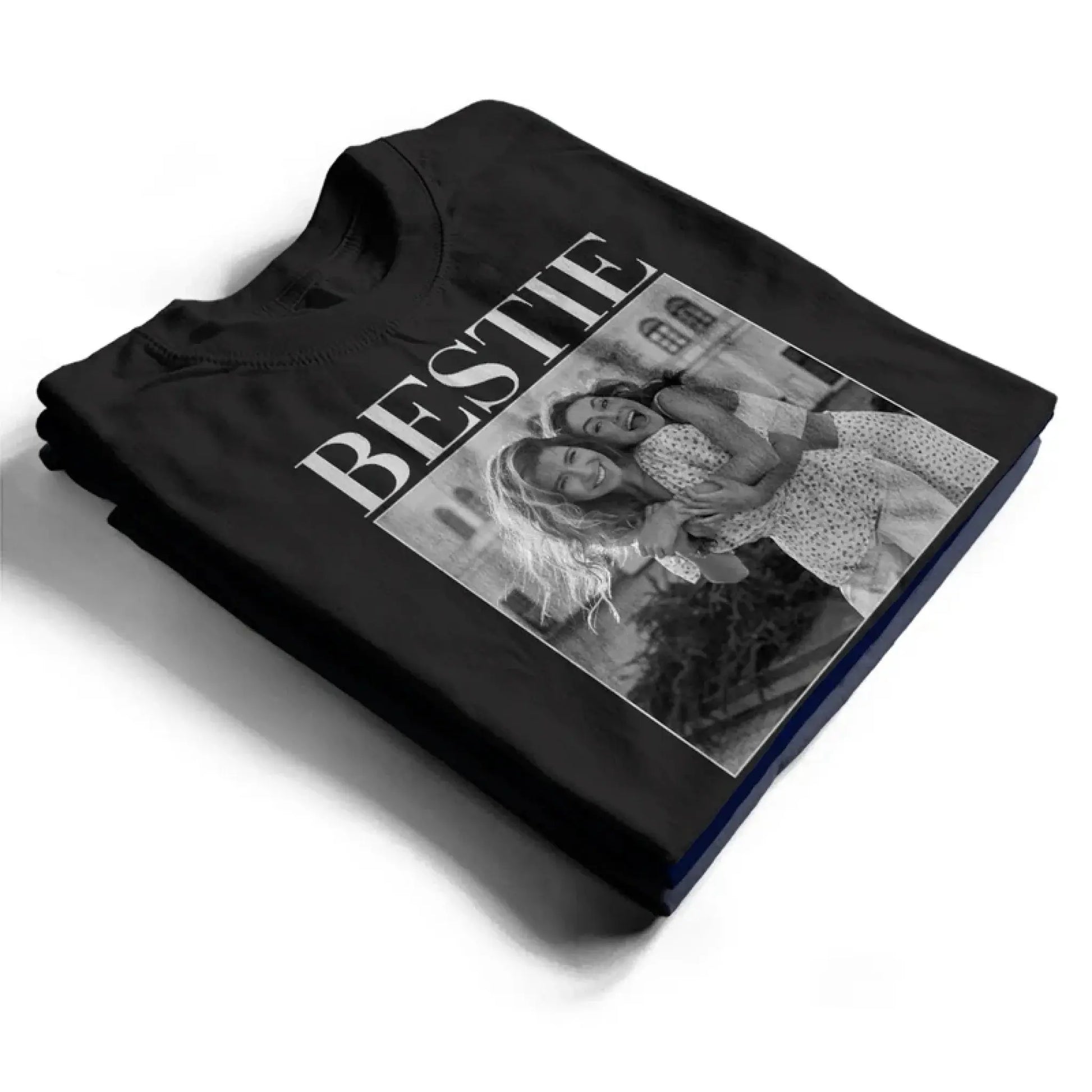 Custom Photo Bestie Vintage Style – Personalized T-Shirt Tee – Fun Birthday, Friendship & Best Friend Gift for Besties  Ezcustomize