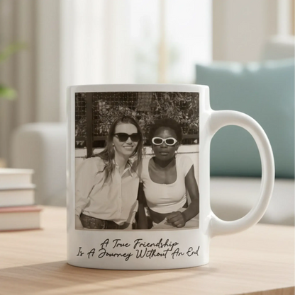 Custom Photo Besties Gray Scale Right In The Throat – Personalized Coffee Mug Cup – Funny Birthday, Friendship & Thank You Gift for Best Friends  Ezcustomize